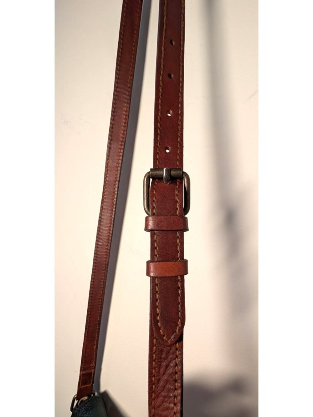 Vintage 90's Polo Ralph Lauren Saddle Crossbody Shoulder Bag, Black Watch Tartan - Picture 5 of 16
